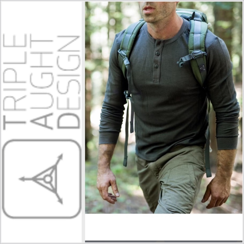 TRIPLE AUGHT DESIGN Henley Pullover gray M